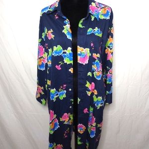 Ralph Lauren Floral long button down women's XL